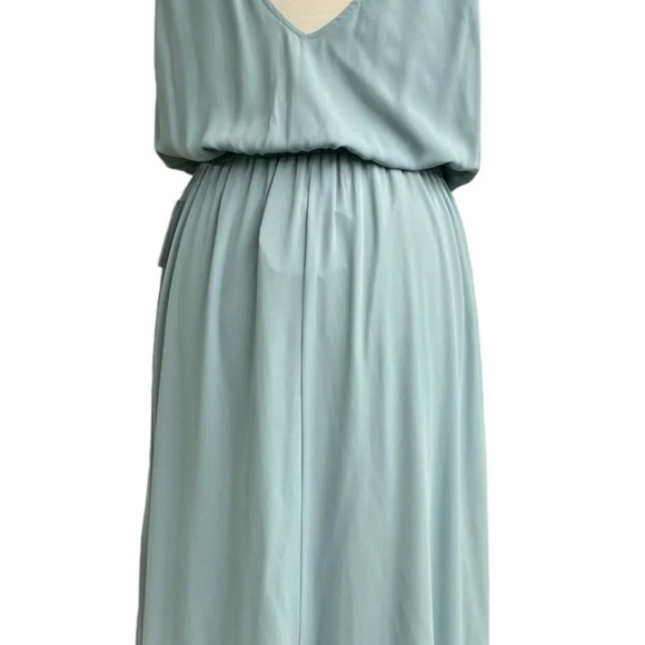 Show Me Your MuMu Kendall Maxi Dress Size XXL Silver Sage Crisp Chiffon BNWT - Picture 4 of 7